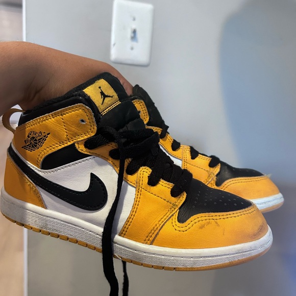 Nike | Shoes | Air Jordan S Black And Yellow | Poshmark